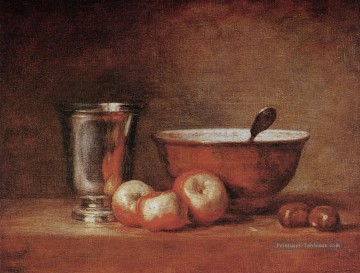 Chardin Art - La coupe d’argent Jean Baptiste Simeon Chardin Nature morte